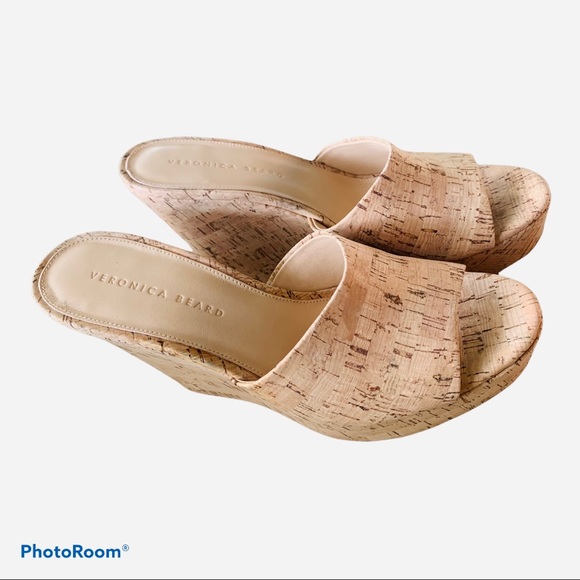 Veronica Beard Dali Cork Platform Wedge Mules - Picture 12 of 16